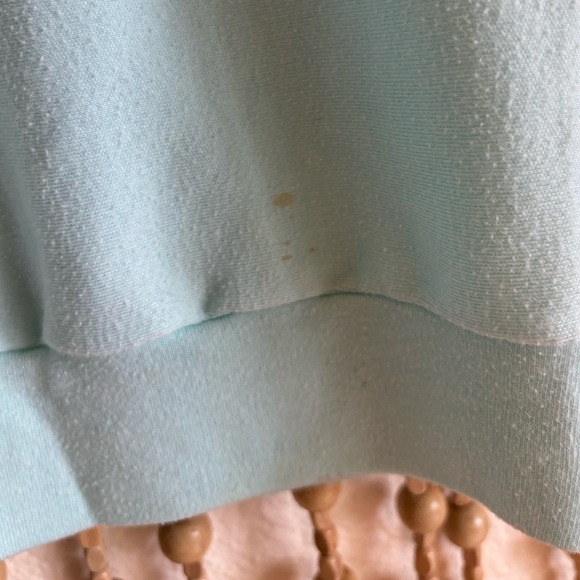 Vintage Oversized 90s Kitten Print Coquette Cottagecore Baby Blue Short Sleeve T - Picture 5 of 5